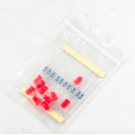 HR0449 10 pcs red LED 5MM and 10pc 200Ω Resistor